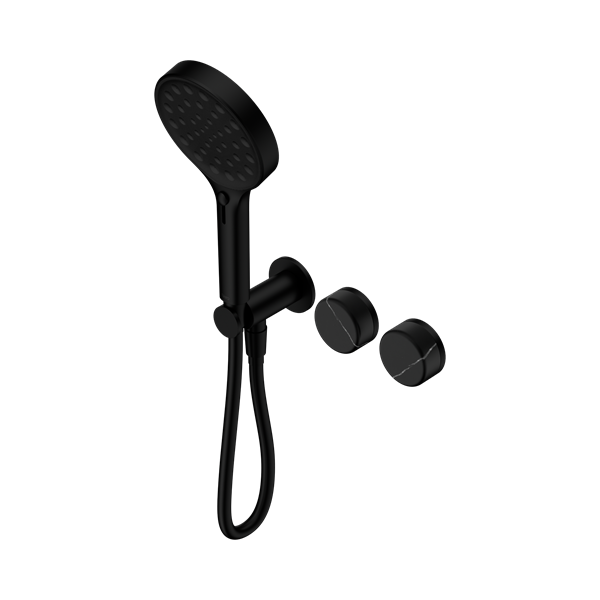 Nero Serenity Progressive Shower System With Marquina Black Handle And Serenity Hand Shower Matte Black - 24E132MB