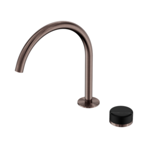 Nero Serenity Progressive Bath/Kitchen Mixer Arc Spout With Marquina Black Handle Brushed Bronze - 24E134BZ