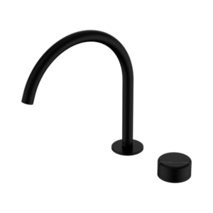 Nero Serenity Progressive Bath/Kitchen Mixer Arc Spout With Marquina Black Handle Matte Black - 24E134MB