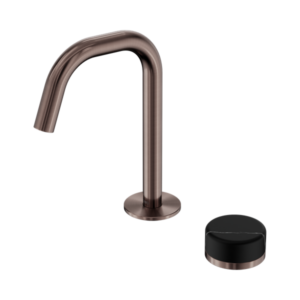 Nero Serenity Progressive Basin Mixer Edge Spout With Marquina Black Handle Brushed Bronze - 24E135BZ