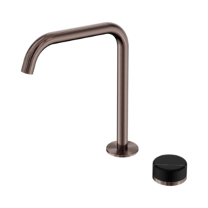 Nero Serenity Progressive Bath/Kitchen Mixer Edge Spout With Marquina Black Handle Brushed Bronze - 24E136BZ