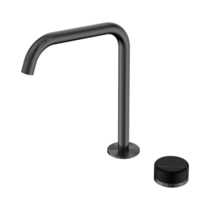 Nero Serenity Progressive Bath/Kitchen Mixer Edge Spout With Marquina Black Handle Gun Metal - 24E136GM