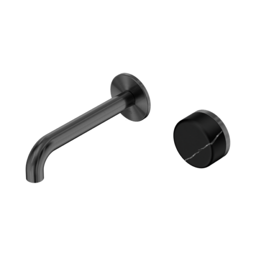 24E138GM-Serenity-Progressive-Wall-Basin-Mixer-160mm-Spout-With-Marquina-Black-Handle-Gun-Metal-Thumb.png Nero Serenity Progressive Wall Basin Mixer 160mm Spout With Marquina Black Handle Gun Metal - 24E138GM