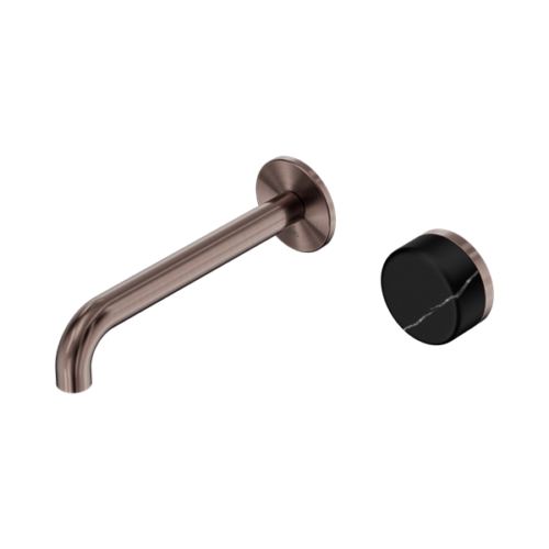 24E139BZ-Serenity-Progressive-Wall-Basin-Mixer-185mm-Spout-With-Marquina-Black-Handle-Brushed-Bronze-Thumb.png Nero Serenity Progressive Wall Basin Mixer 185mm Spout With Marquina Black Handle Brushed Bronze - 24E139BZ