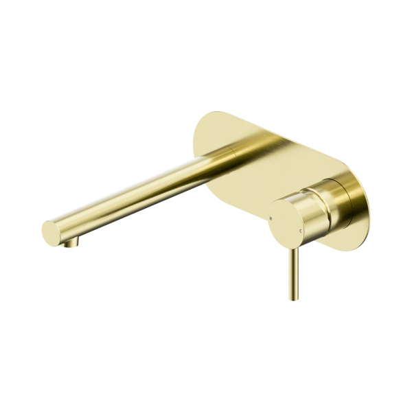Nero Dolce II Wall Basin/Bath Mixer Brushed Gold - 25B005BG