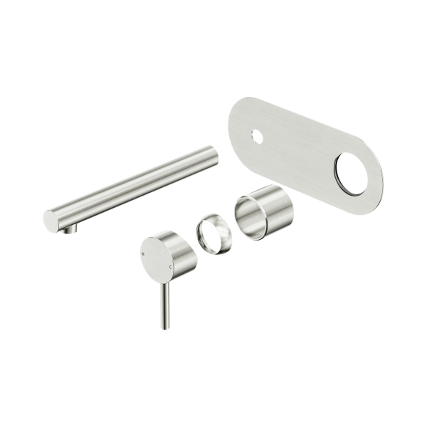 Nero Dolce II Wall Basin/Bath Mixer Trim Kits Only Brushed Nickel - 25B007BN
