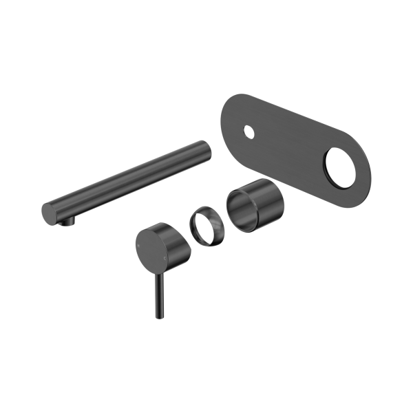 Nero Dolce II Wall Basin/Bath Mixer Trim Kits Only Gun Metal - 25B007GM