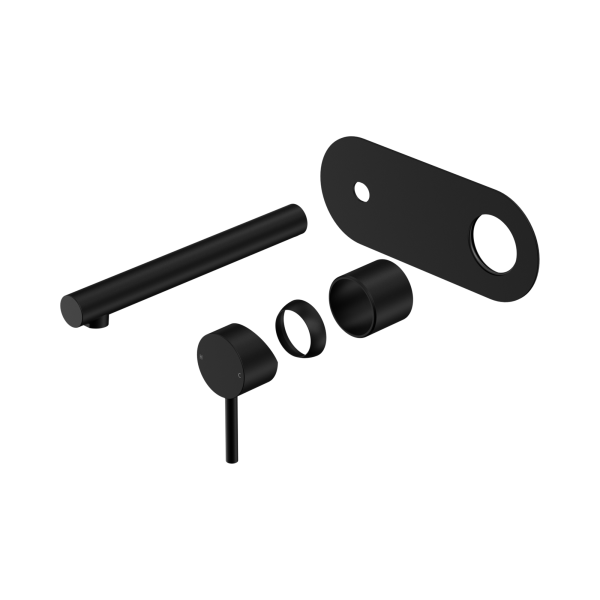 Nero Dolce II Wall Basin/Bath Mixer Trim Kits Only Matte Black - 25B007MB