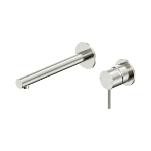 Nero Dolce II Wall Basin/Bath Mixer Separate Back Plate Brushed Nickel - 25B008BN