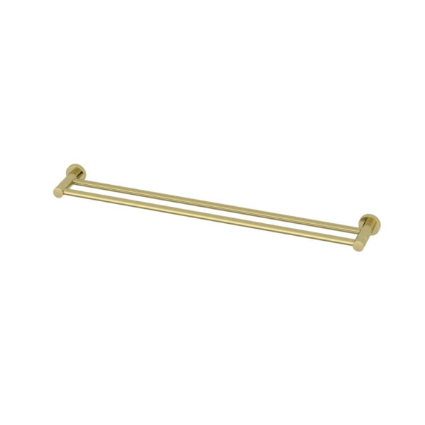 Amoza 800mm Double Towel Rail Brushed Gold - AC201BG