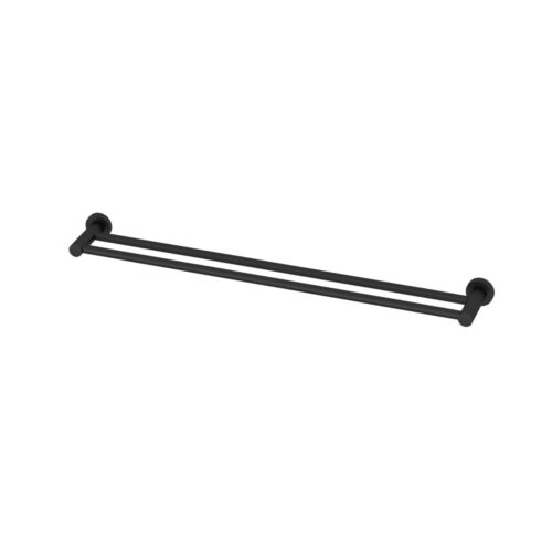 AC201MB.jpg Amoza 800mm Double Towel Rail Matte Black - AC201MB