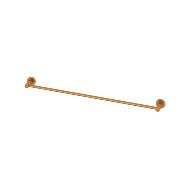 Amoza 800mm Single Towel Rail Brushed Copper - AC202BC