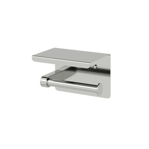 AC205BS.jpg Amoza Toilet Roll Holder with Shelf Brushed S/S - Brushed Stainless Steel - AC205BS