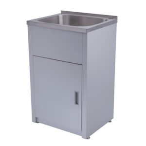 Bad und Küche Traditionell 35 Liter Laundry Tub & Cabinet - White - BK35L