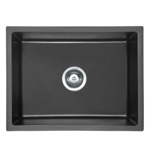 Bad und Küche Arcko Granite Under/Overmount Granite Sink - Matte Black - BKGS4545