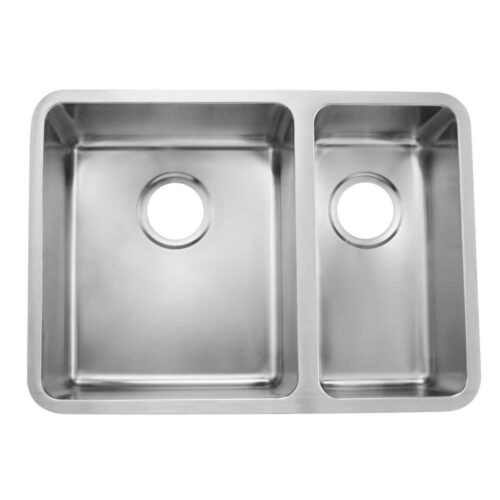 BKR4461D-2.jpg Bad und Küche Traditionell Under/Overmount 1.5 Bowl Sink - Stainless Steel - BKR4461D