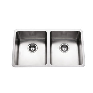 Bad und Küche Traditionell Under/Overmount Double Bowl Sink - Stainless Steel - BKR4476D