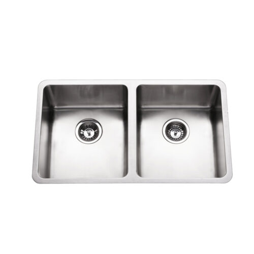BKR4476D.jpg Bad und Küche Traditionell Under/Overmount Double Bowl Sink - Stainless Steel - BKR4476D