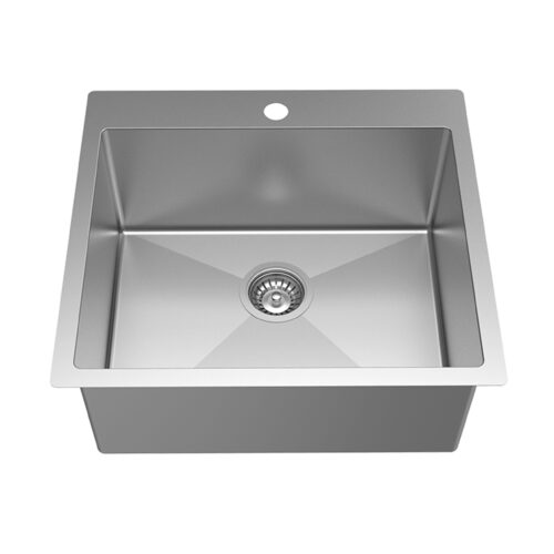 Bad und Küche Arcko Lux Under/Overmount Single Bowl Sink With1Th - Stainless Steel - BKR54-5848