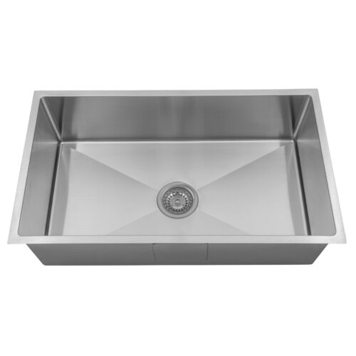 Bad und Küche Arcko Lux Under/Overmount Single Bowl Sink - Stainless Steel - BKR72