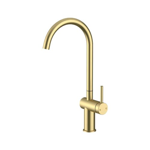MX2872BG.jpg Amoza Gooseneck Sink Mixer - Brushed Gold - MX2872BG