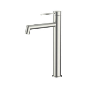 Amoza Hi-Rise Right Angle Basin Mixer - Brushed Stainless Steel - MX6104