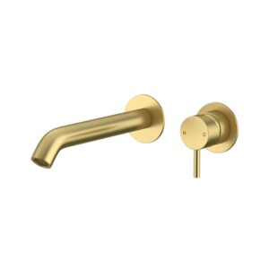 Amoza Wall Mounted Basin/Bath Mixer - Brushed Gold - MX8676BG