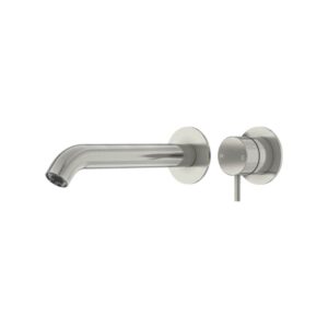 Amoza Wall Mounted Basin/Bath Mixer - Brushed Stainless Steel - MX8676