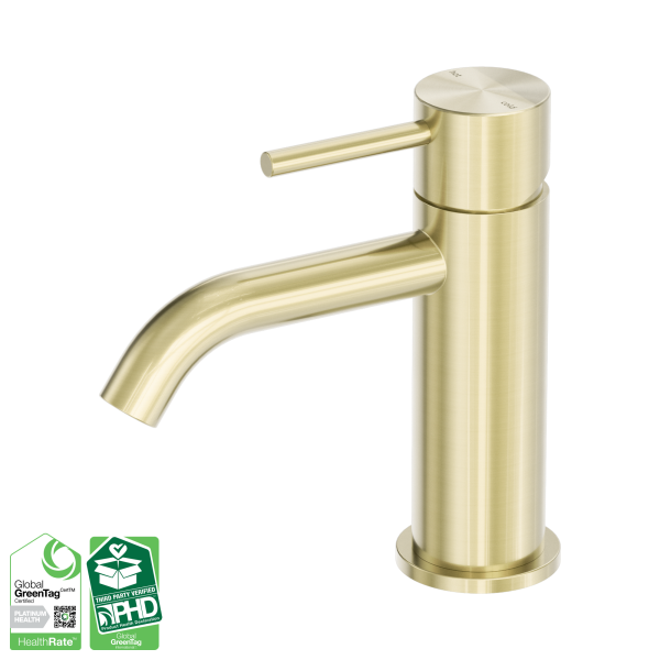 Nero Zen SS316L Basin Mixer Brushed Gold - NR162201BG