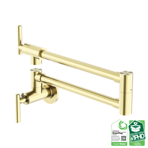 NR162203BG-Zen-316L-Stainless-Steel-Pot-Filler-Brushed-Gold-Thumb.png Nero Zen 316L Stainless Steel Pot Filler Brushed Gold - NR162203BG