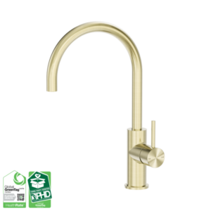 Nero Zen SS316L Kitchen Mixer Brushed Gold - NR162207BG