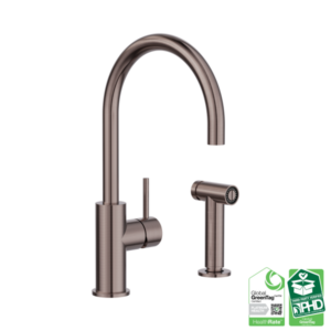 Nero Zen SS316L Kitchen Mixer With Hand Spray Brushed Bronze - NR162208BZ