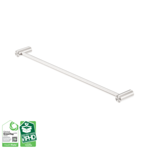 Nero Zen SS316L Single Towel Rail 600mm Brushed Nickel - NR1624BN