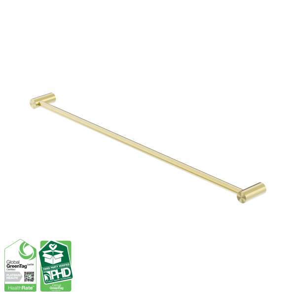 Nero Zen SS316L Single Towel Rail 800mm Brushed Gold - NR1630BG