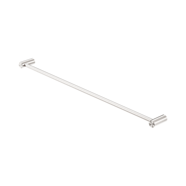 Nero Zen SS316L Single Towel Rail 800mm Brushed Nickel - NR1630BN