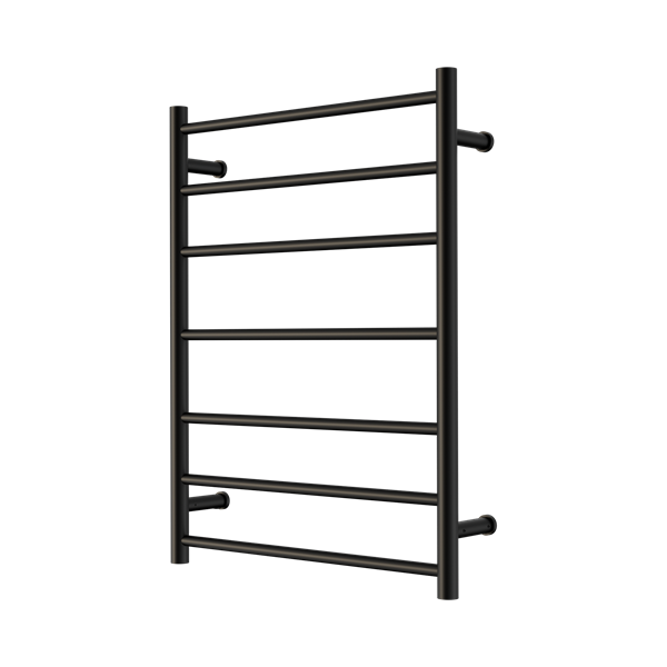 Nero Mecca 240V 7 Bar Heated Towel Ladder Matte Black - NR190003hMB