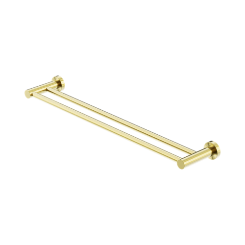 Nero Mecca Double Towel Rail 600mm Brushed Gold - NR1924dBG