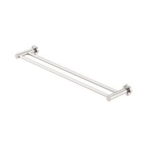Nero Mecca Double Towel Rail 600mm Brushed Nickel - NR1924dBN