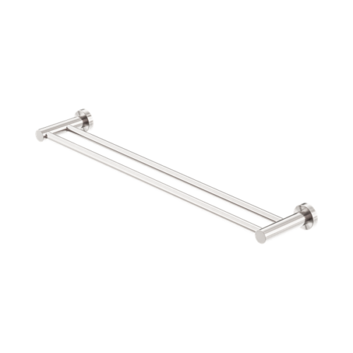 Nero Mecca Double Towel Rail 600mm Brushed Nickel - NR1924dBN