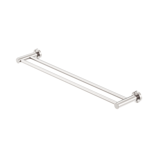 Nero Mecca Double Towel Rail 600mm Brushed Nickel - NR1924dBN