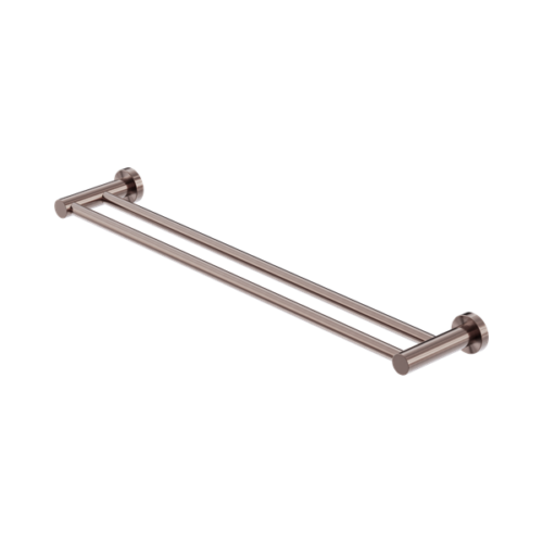 Nero Mecca Double Towel Rail 600mm Brushed Bronze - NR1924dBZ