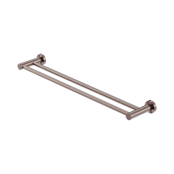Nero Mecca Double Towel Rail 600mm Brushed Bronze - NR1924dBZ