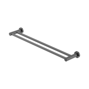Nero Mecca Double Towel Rail 600mm Gun Metal - NR1924dGM