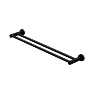 Nero Mecca Double Towel Rail 600mm Matte Black - NR1924dMB