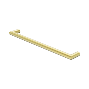 Nero Mecca 240V Single Heated Towel Rail Brushed Gold - NR1925hBG