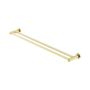 Nero Mecca Double Towel Rail 800mm Brushed Gold - NR1930dBG