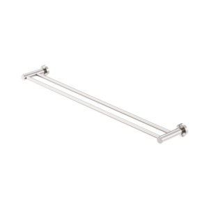 Nero Mecca Double Towel Rail 800mm Brushed Nickel - NR1930dBN