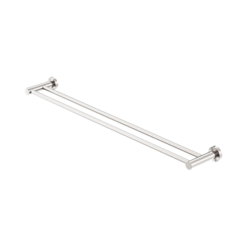 Nero Mecca Double Towel Rail 800mm Brushed Nickel - NR1930dBN
