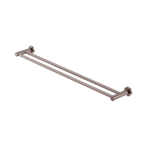 Nero Mecca Double Towel Rail 800mm Brushed Bronze - NR1930dBZ