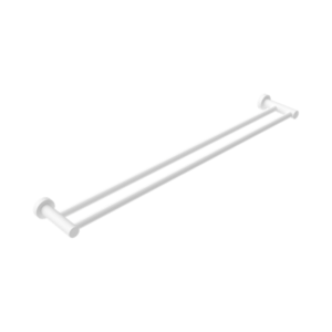 Nero Mecca Double Towel Rail 800mm Matte White - NR1930dMW